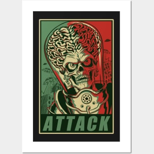 Attack! Green & Red Posters and Art